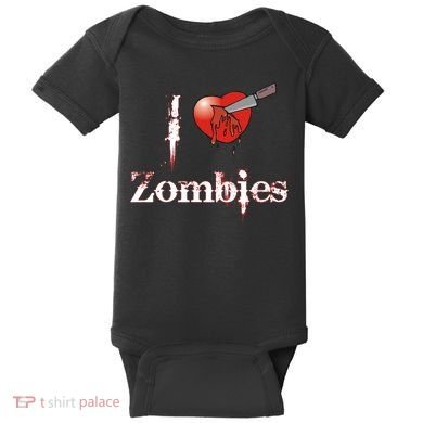 I Heart Zombies Baby Bodysuit