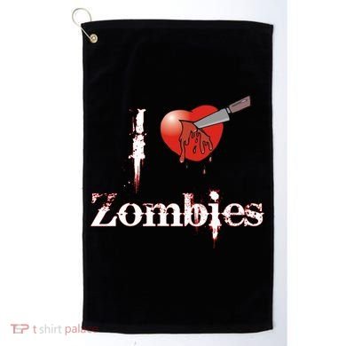 I Heart Zombies Golf Towel