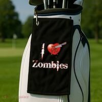 I Heart Zombies Golf Towel thumb 2