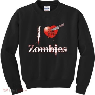 I Heart Zombies Kids Sweatshirt