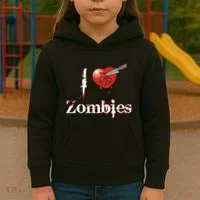 I Heart Zombies Kids Hoodie thumb 3