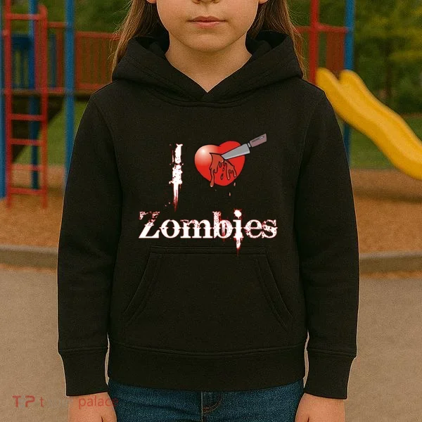 I Heart Zombies Kids Hoodie