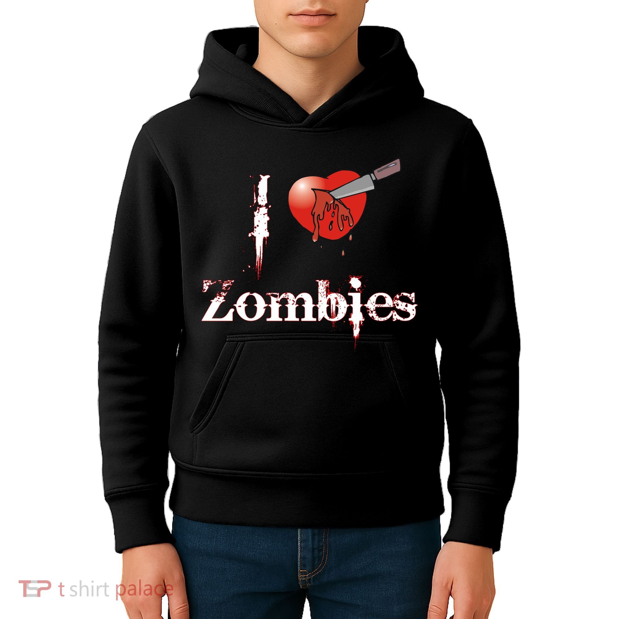 I Heart Zombies Kids Hoodie