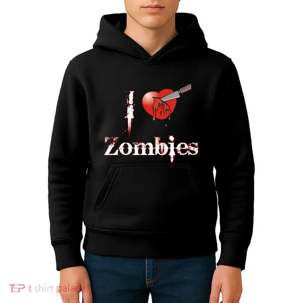 I Heart Zombies Kids Hoodie