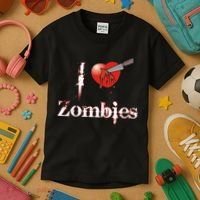 I Heart Zombies Kids T-Shirt thumb 3