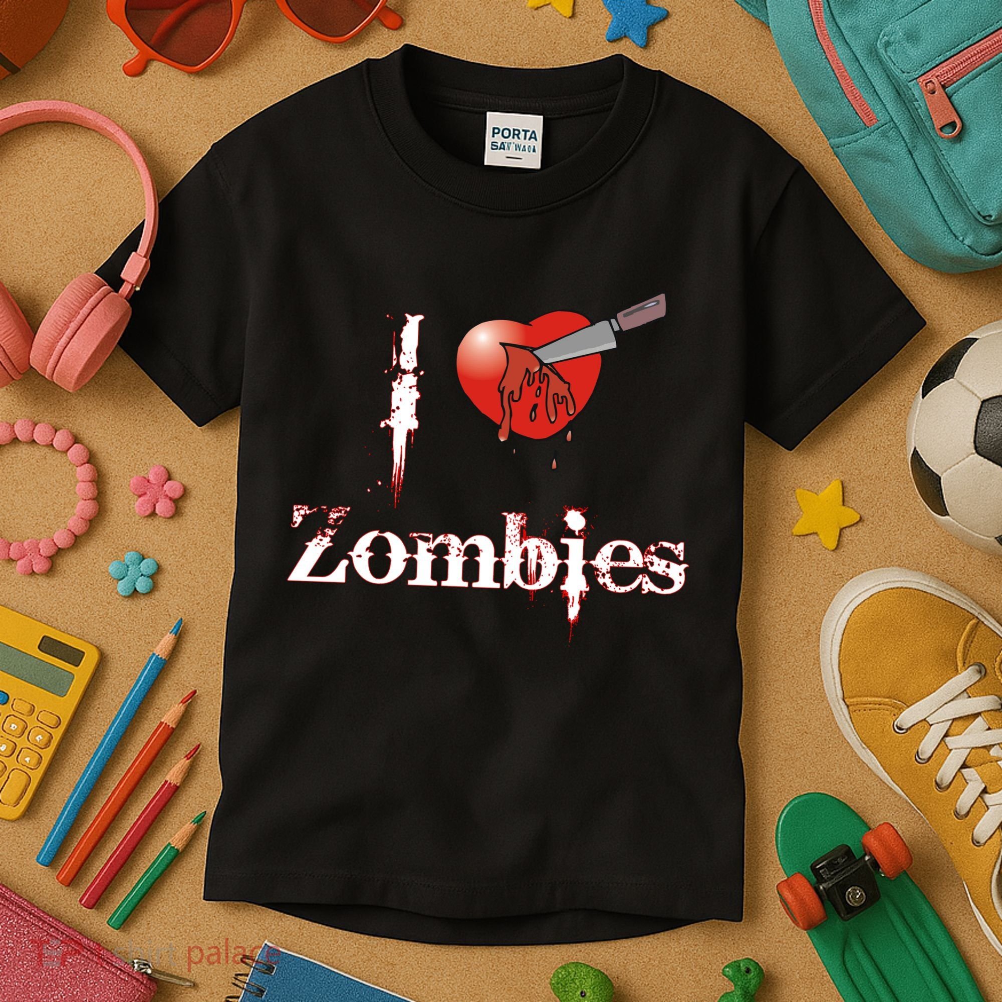 I Heart Zombies Kids T-Shirt