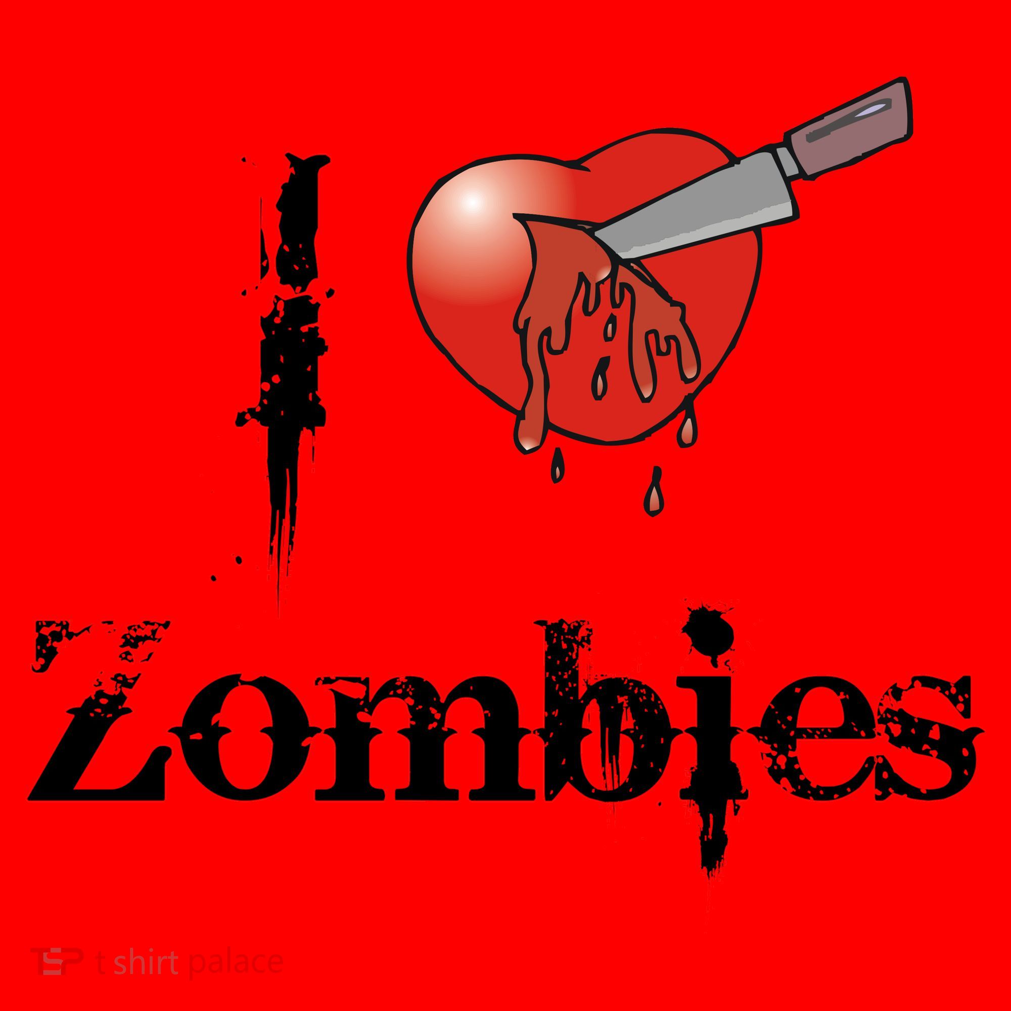 I Heart Zombies Santa Hat