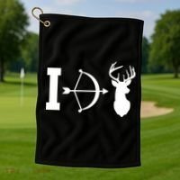 I Hunt Deer Golf Towel thumb 1