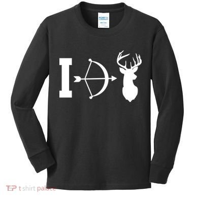 I Hunt Deer Kids Long Sleeve Shirt