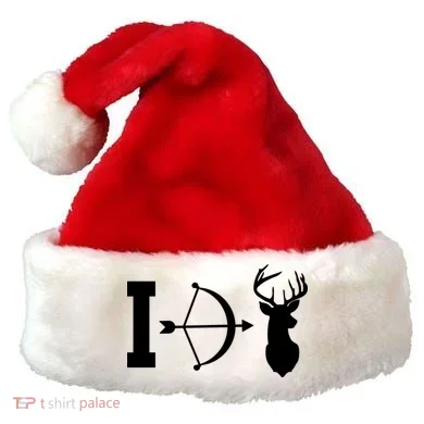 I Hunt Deer Santa Hat
