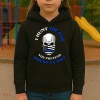 I Hunt The Evil You Pretend Doesn't Exist Kids Hoodie thumb 3