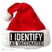 I Identify As Vaccinated Santa Hat thumb 0