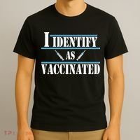 I Identify As Vaccinated Pro Vaccine T-Shirt thumb 3