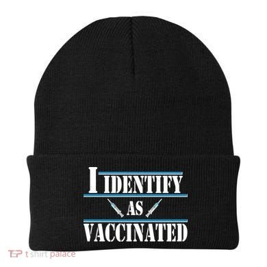 I Identify As Vaccinated Pro Vaccine Beanie