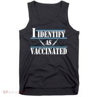 I Identify As Vaccinated Pro Vaccine Tank Top thumb 0