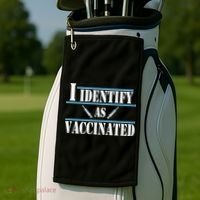 I Identify As Vaccinated Pro Vaccine Golf Towel thumb 2