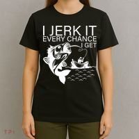 I Jerk It Every Chance I Get Funny Fishing T-Shirt thumb 4