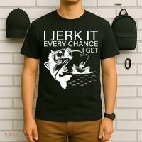 I Jerk It Every Chance I Get Funny Fishing T-Shirt thumb 6