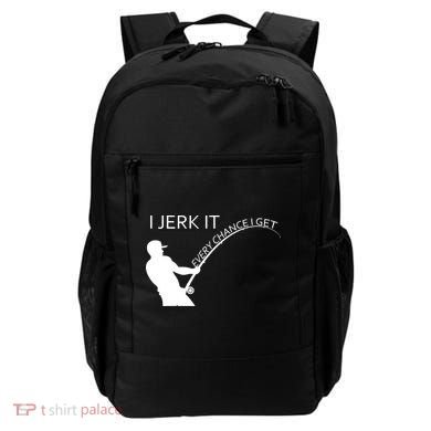 I Jerk It Funny Fishing Pole Backpack