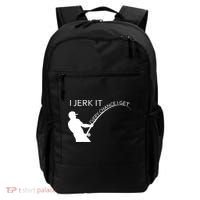 I Jerk It Funny Fishing Pole Backpack thumb 0
