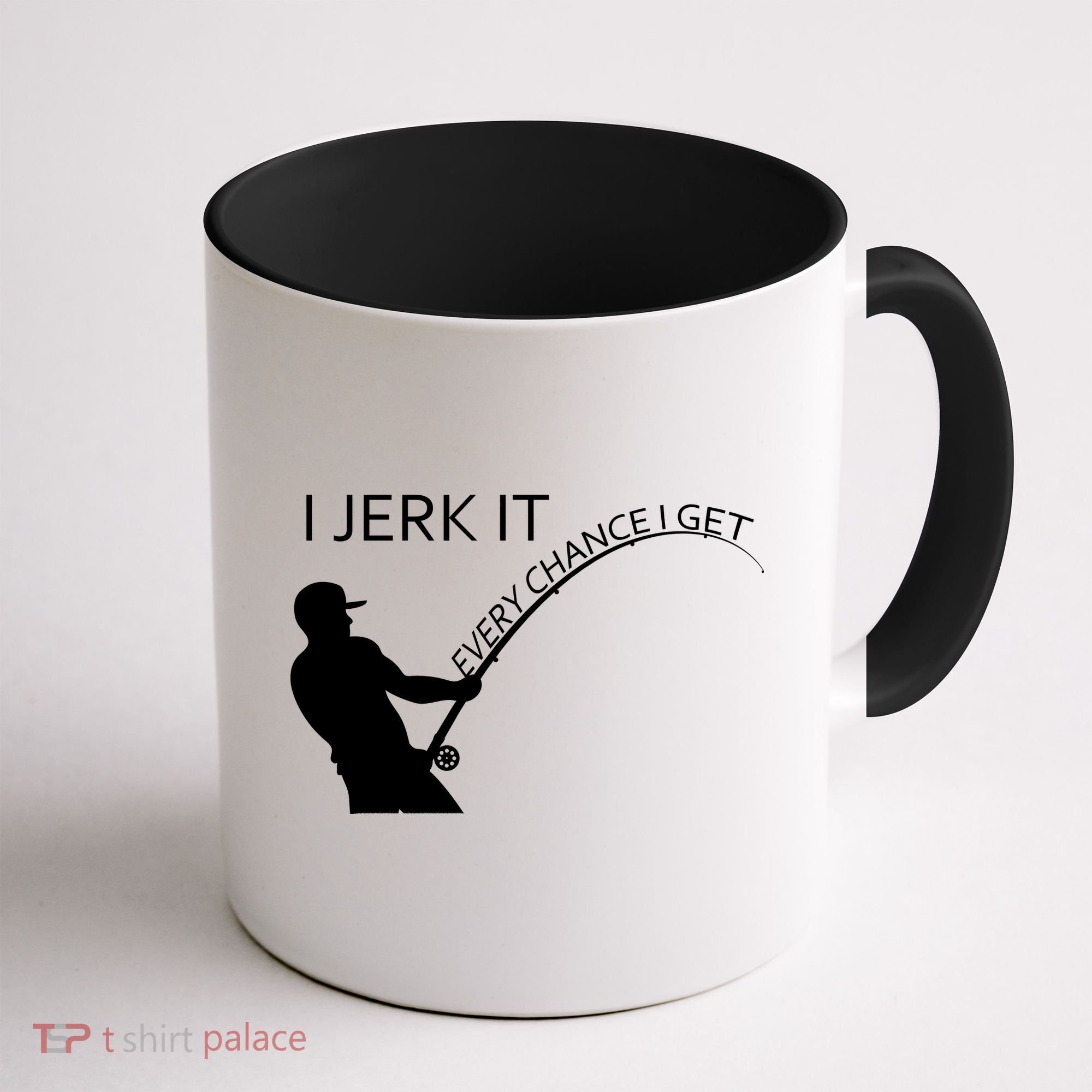 I Jerk It Funny Fishing Pole Coffee Mug