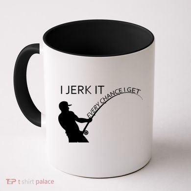 I Jerk It Funny Fishing Pole Coffee Mug