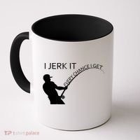 I Jerk It Funny Fishing Pole Coffee Mug thumb 0