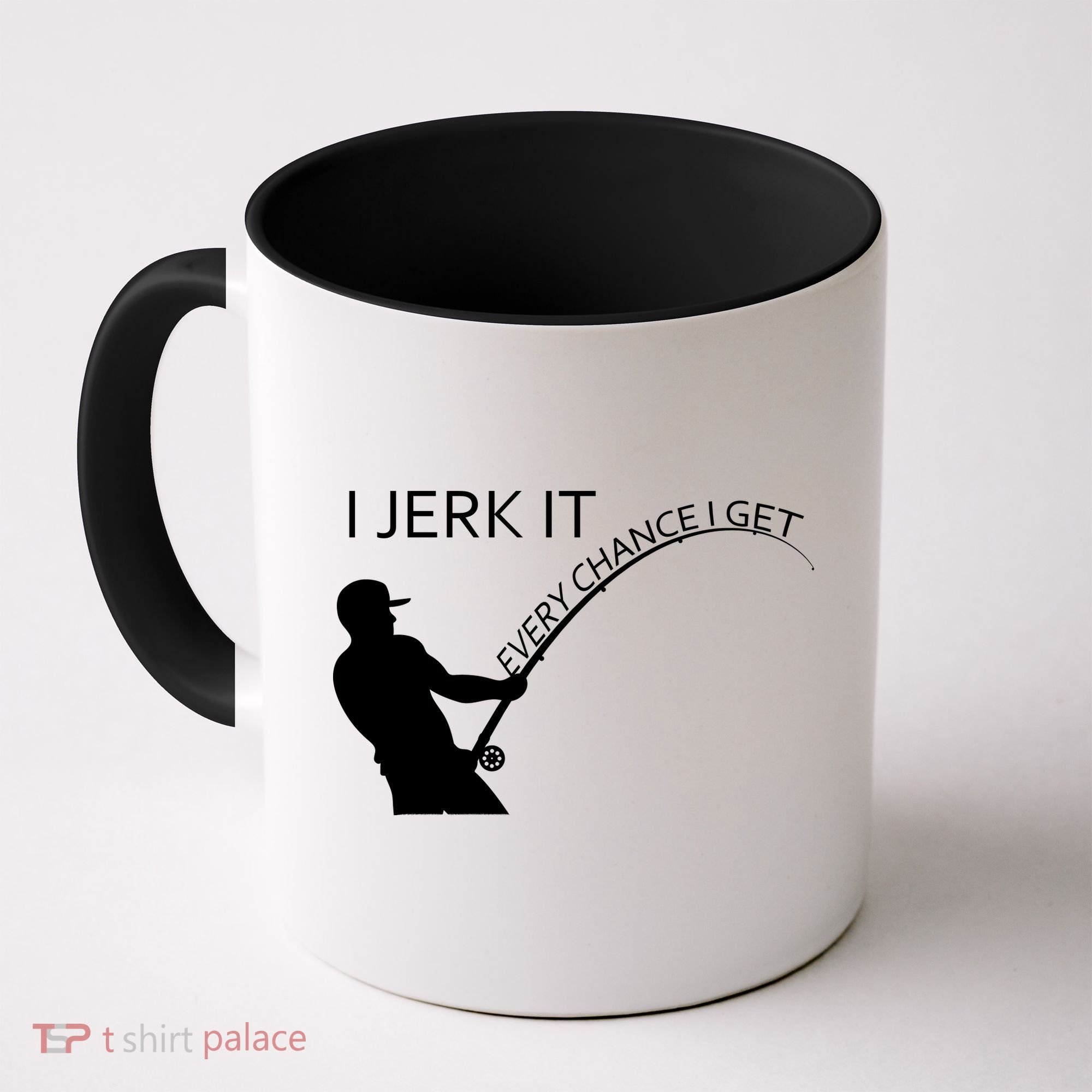 I Jerk It Funny Fishing Pole Coffee Mug