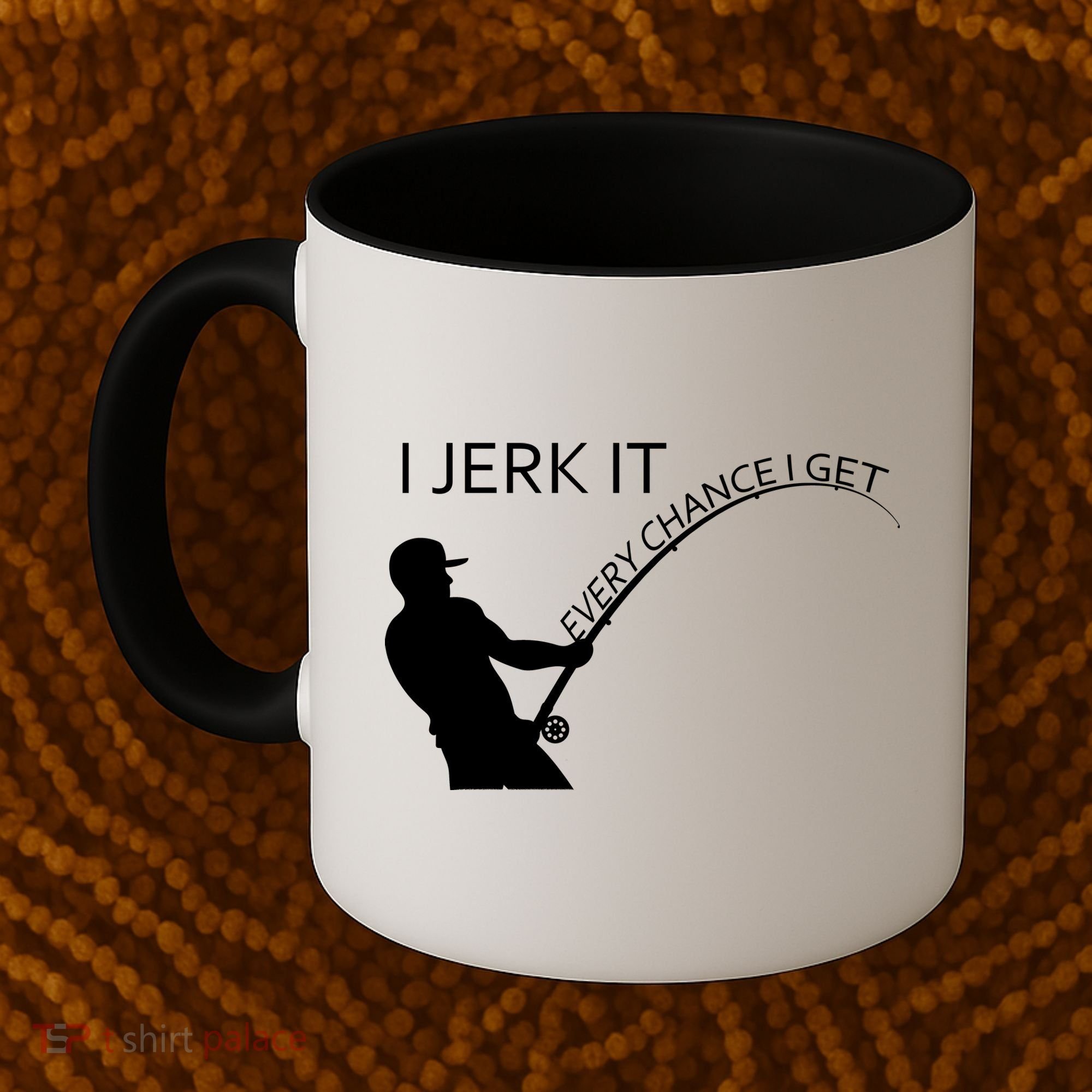 I Jerk It Funny Fishing Pole Coffee Mug