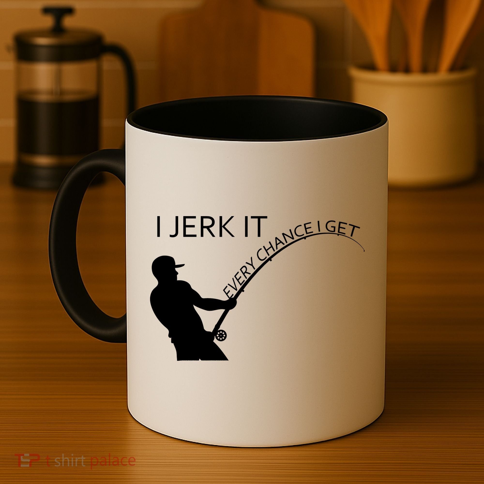 I Jerk It Funny Fishing Pole Coffee Mug