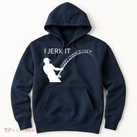 I Jerk It Funny Fishing Pole Hoodie thumb 0