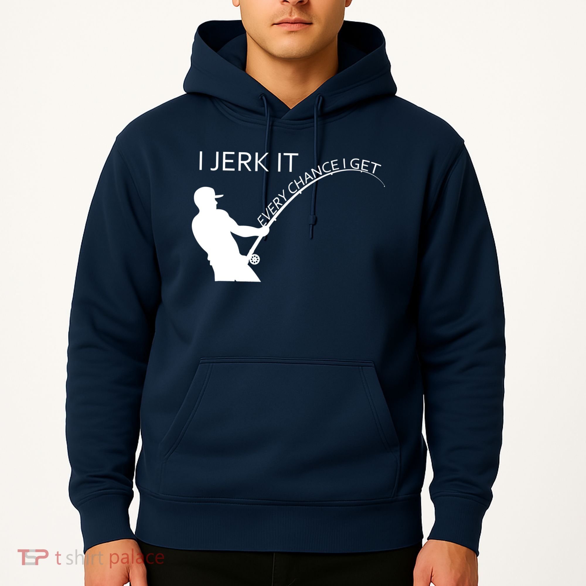 I Jerk It Funny Fishing Pole Hoodie