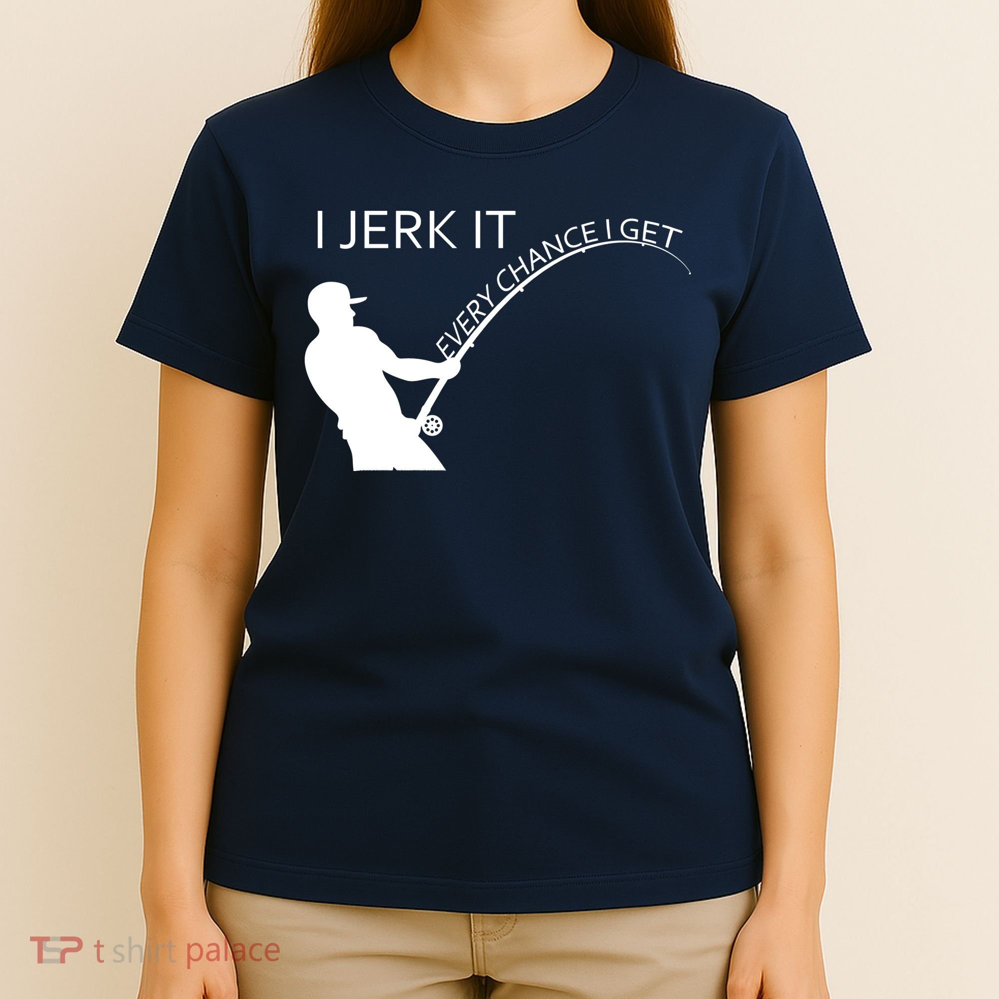 I Jerk It Funny Fishing Pole T-Shirt