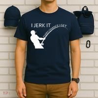 I Jerk It Funny Fishing Pole T-Shirt thumb 6