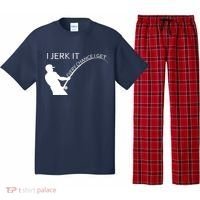 I Jerk It Funny Fishing Pole Pajama Set thumb 0