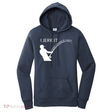 I Jerk It Funny Fishing Pole Women's Hoodie