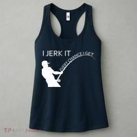 I Jerk It Funny Fishing Pole Women's Tank Top thumb 3