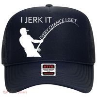 I Jerk It Funny Fishing Pole Hat thumb 0