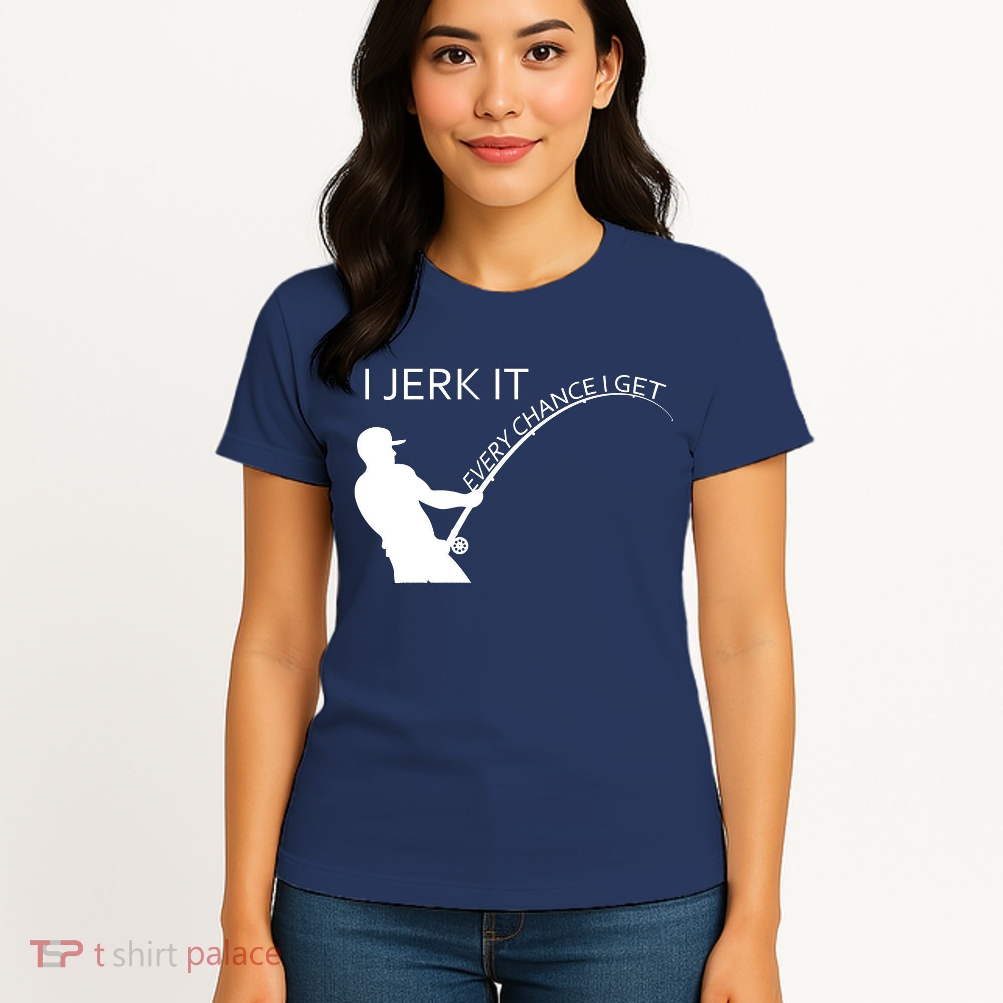 I Jerk It Funny Fishing Pole Women's T-Shirt