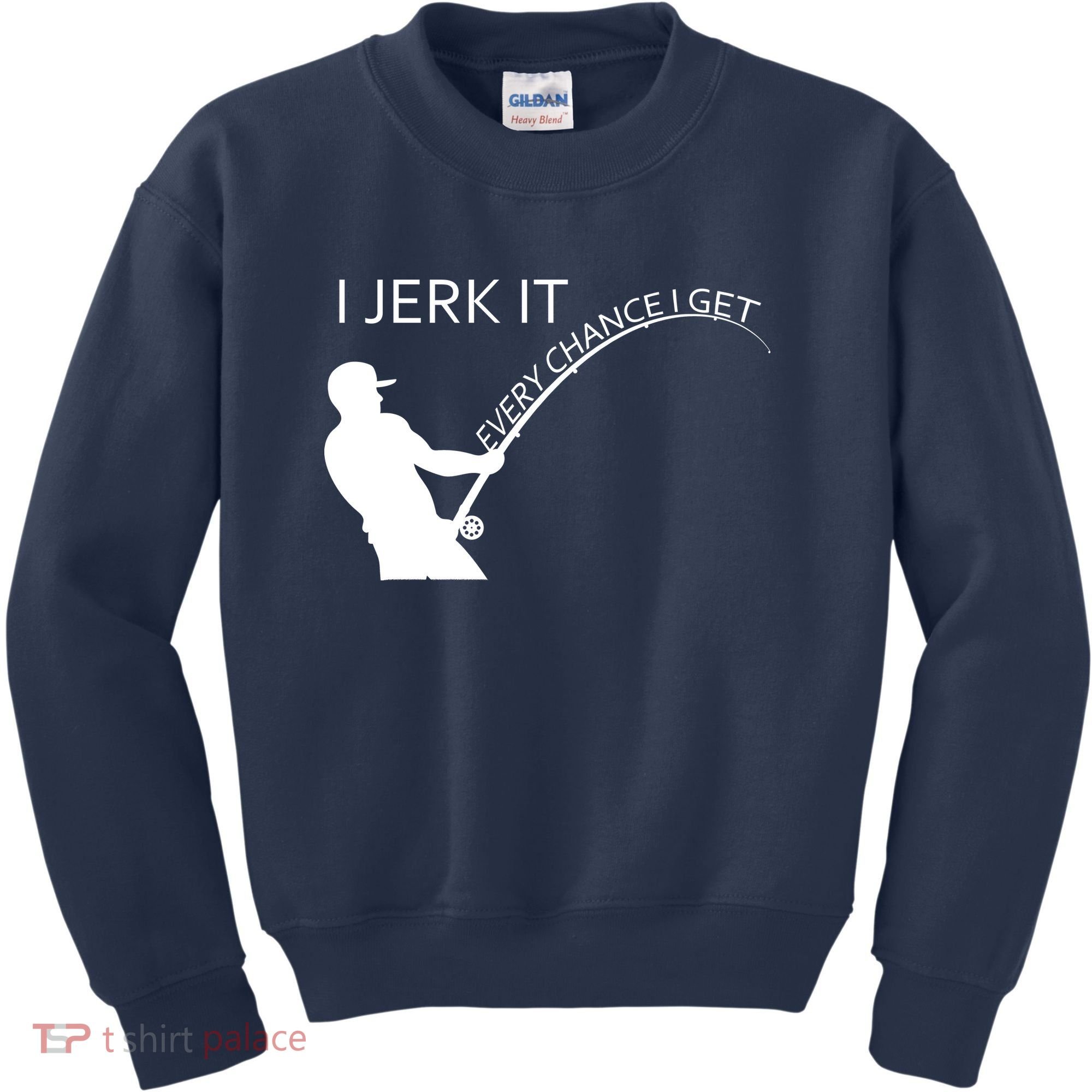 I Jerk It Funny Fishing Pole Kids Sweatshirt