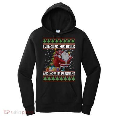 I Jingle His Bells Now I'm Pregnant Ugly Christmas Women's Hoodie