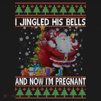 I Jingle His Bells Now I'm Pregnant Ugly Christmas Women's Tank Top thumb 5