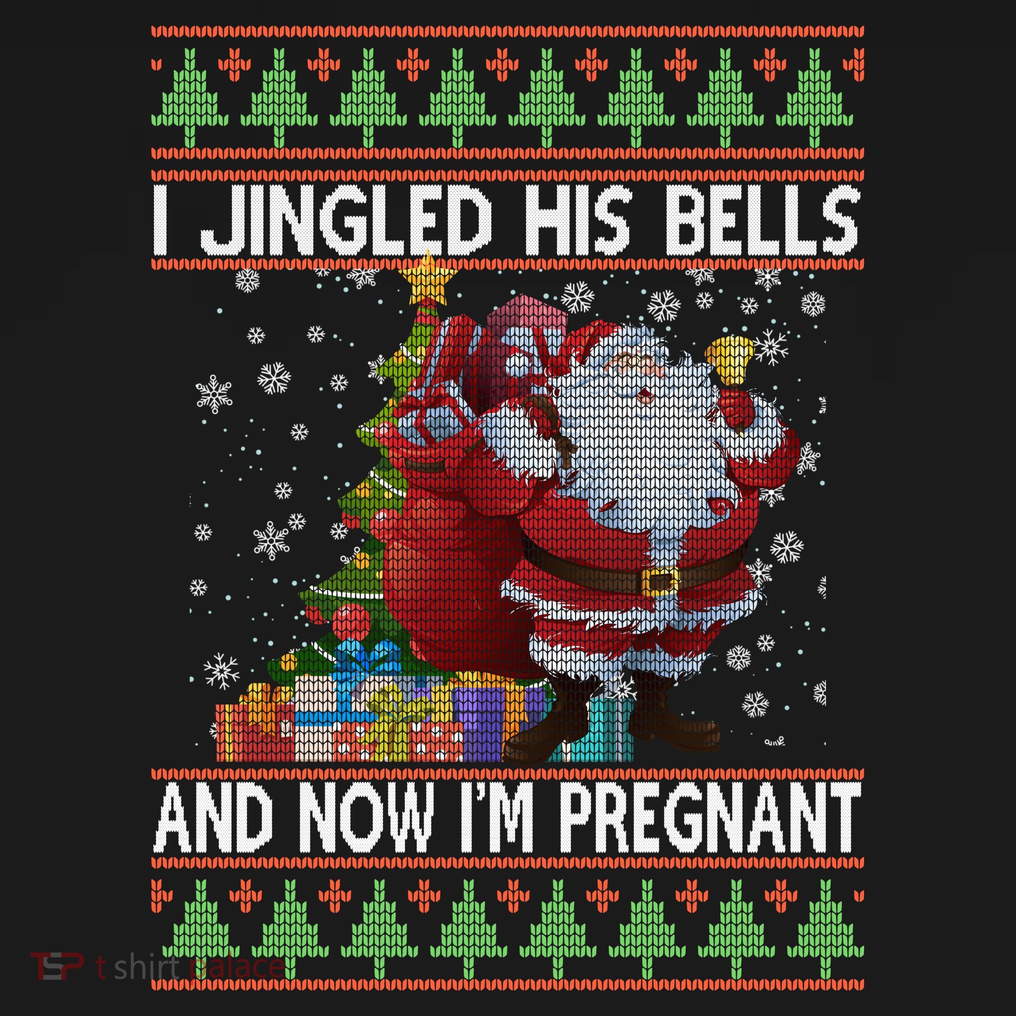 I Jingle His Bells Now I'm Pregnant Ugly Christmas Women's Tank Top