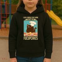 I Just Baked You Some Shut The Fucupcakes Cat Kids Hoodie thumb 3