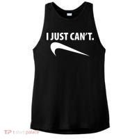 I Just Can't Funny Parody Ladies PosiCharge Tri-Blend Wicking Tank thumb 0