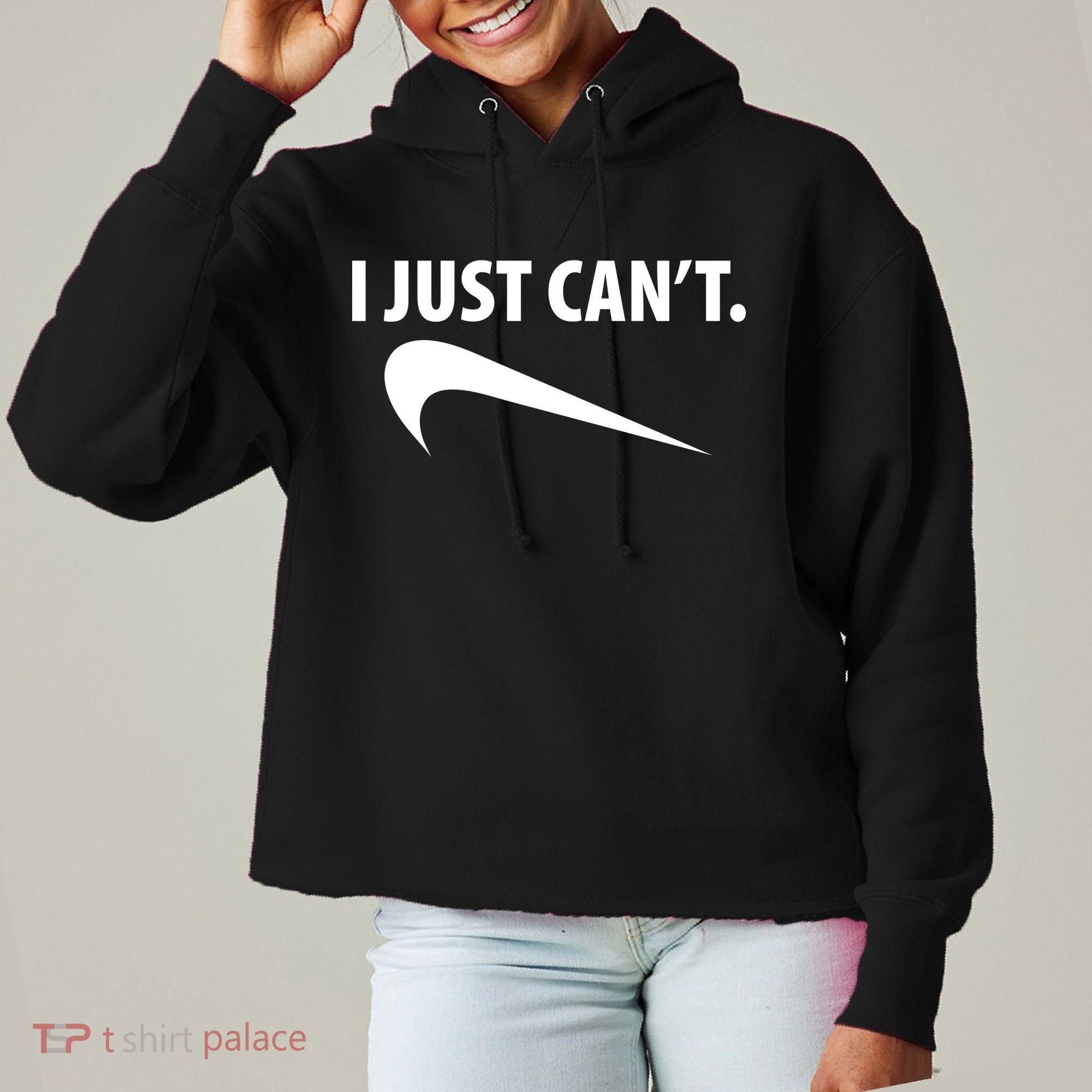 I Just Can't Funny Parody Ladies Heavyweight Boxy Pullover Hoodie