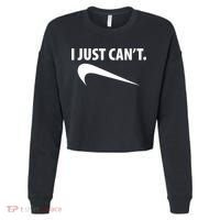 I Just Can't Funny Parody Cropped Pullover Crew thumb 0