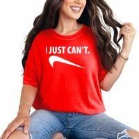 I Just Can't Funny Parody Comfort Colors T-Shirt thumb 0