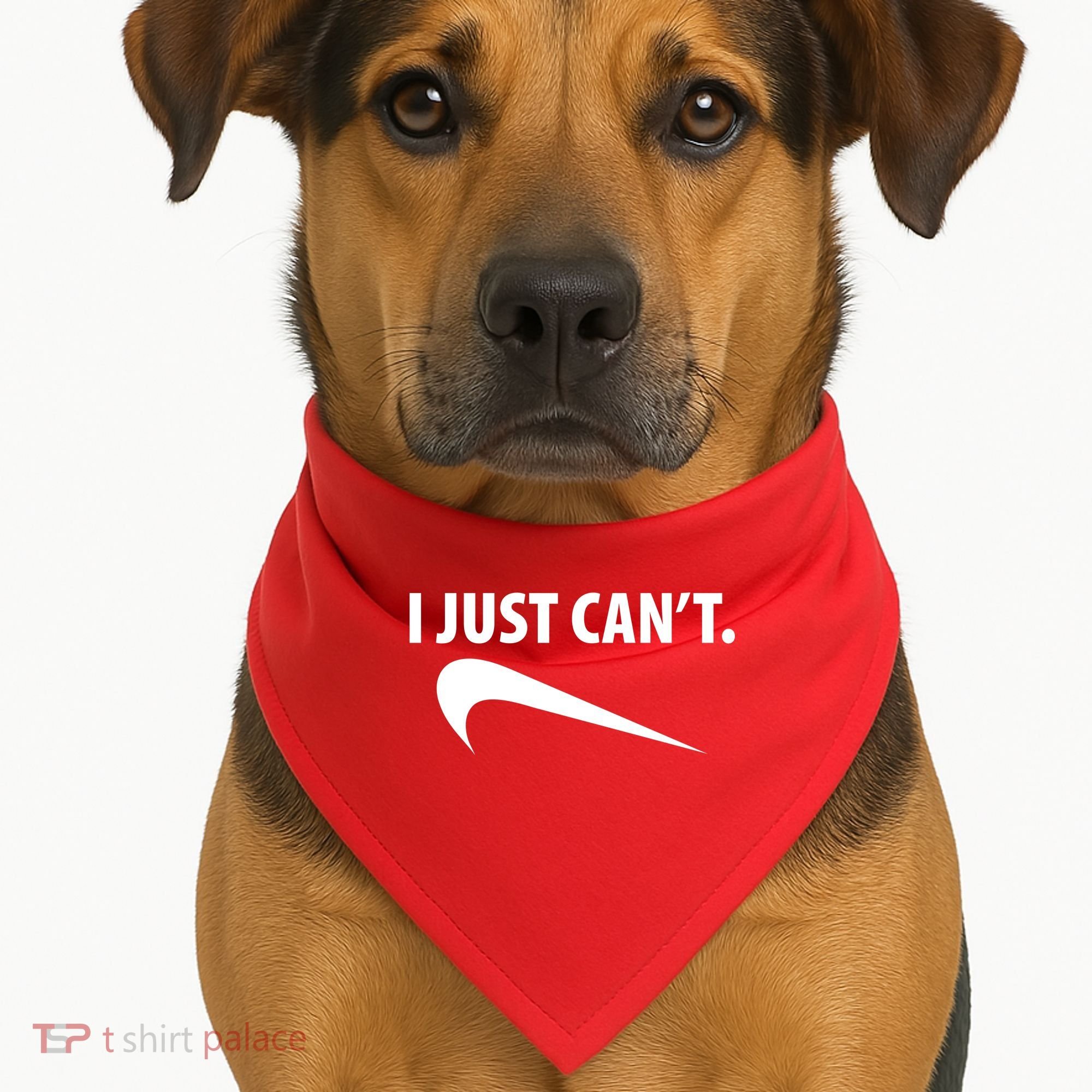 I Just Can't Funny Parody USA-Made Doggie Bandana