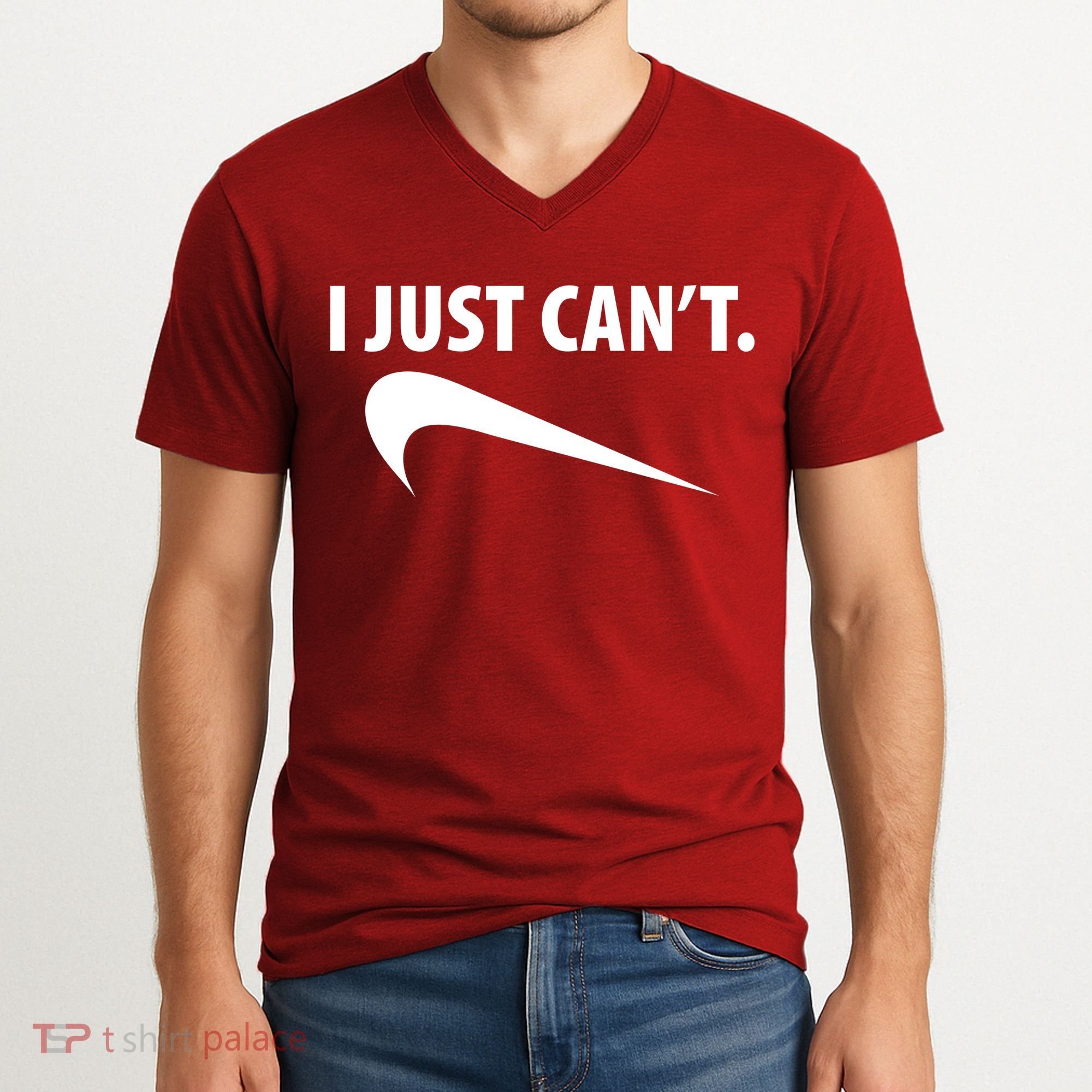 I Just Can't Funny Parody V-Neck T-Shirt